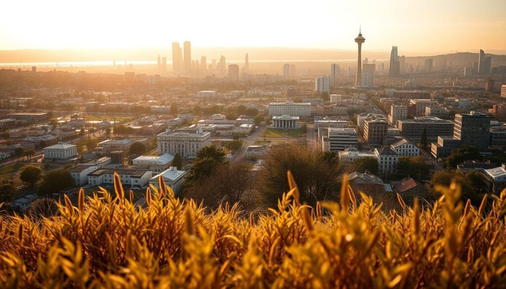 A serene yet powerful image of impact investment strategies, captured through the lens of a professional photographer. In the foreground, a diverse portfolio of sustainable projects stands tall, representing the tangible results of thoughtful capital allocation. The middle ground showcases a network of interconnected financial instruments, each playing a vital role in the holistic approach to impact investing. In the background, a cityscape reflects the dynamic, ever-evolving landscape of the impact economy, bathed in warm, golden lighting that conveys a sense of optimism and progress. The image radiates a sense of balance, collaboration, and a steadfast commitment to creating positive change through strategic and impactful investments.