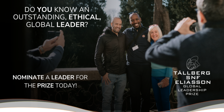 Tällberg SNF Eliasson Global Leadership Prize 2026