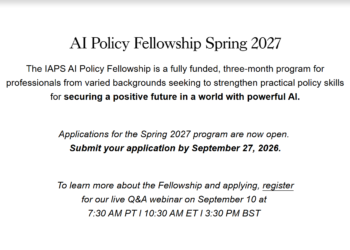 AI Policy Fellowship Spring 2027