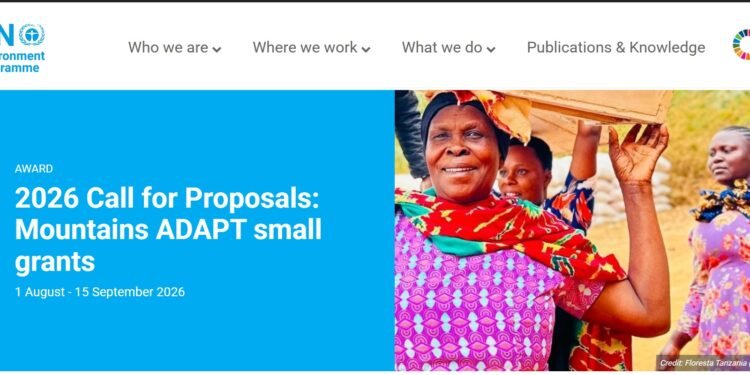 Mountains ADAPT Small Grants 2026: Up to $30,000 for NGOs Working With Mountain Communities