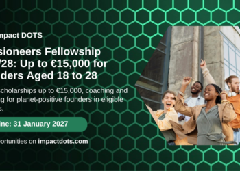 beVisioneers Fellowship 2027/28 project scholarships for planet-positive founders, Impact DOTS