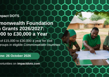 Commonwealth Foundation Open Grants 2026/2027 card, Impact DOTS