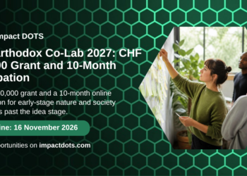 Unearthodox Exploration Co-Lab 2027 card: CHF 10,000 grant and 10-month incubation, deadline 16 November 2026, Impact DOTS