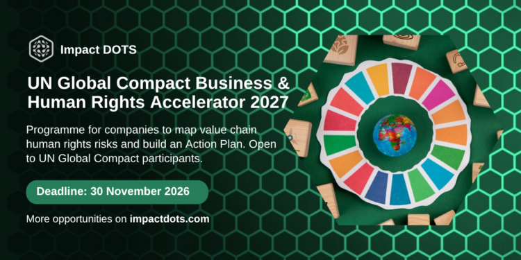UN Global Compact Business and Human Rights Accelerator 2027, deadline 30 November 2026, Impact DOTS